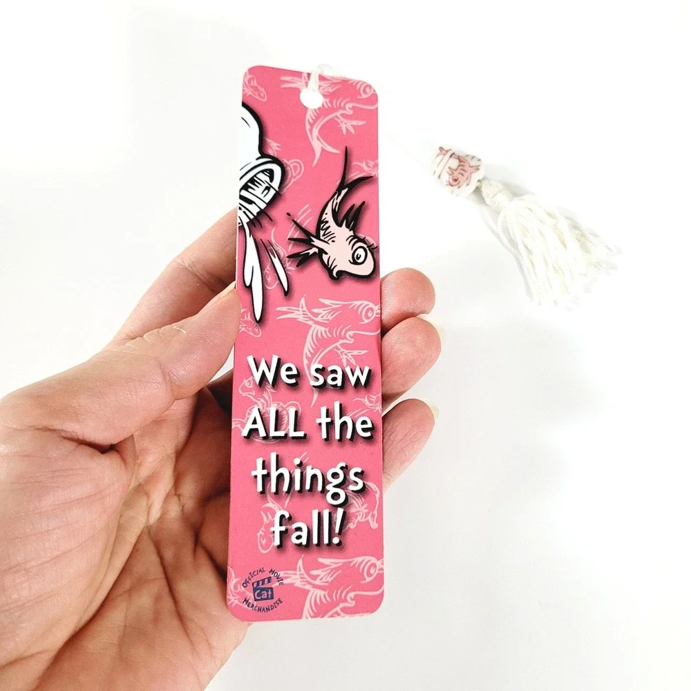 Vintage Y2K Dr. Seuss Movie Bookmark Fish Beaded Cat Hat 2003 Antioch CEBM-24368